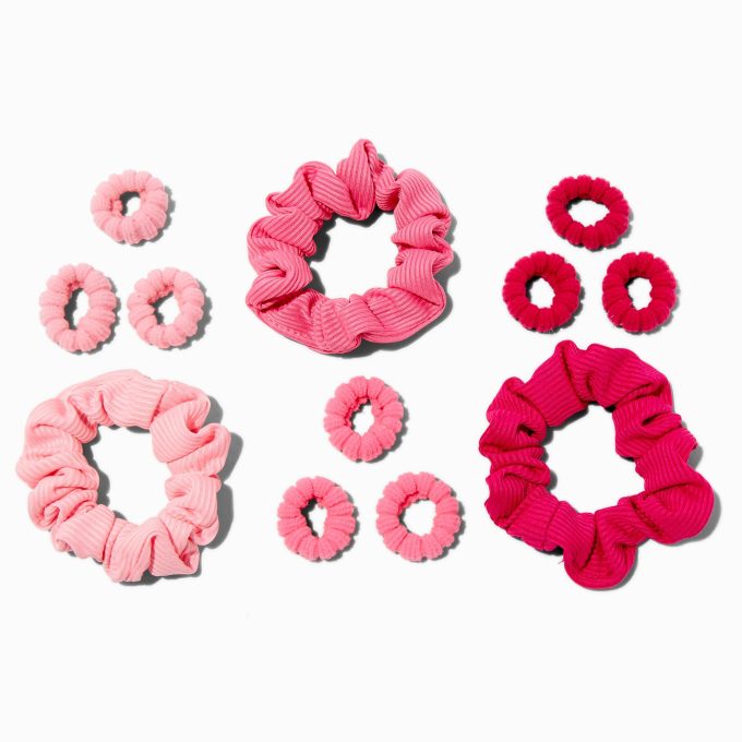Pink Ice Cream Hair Ties & Scrunchies - 12 Pack