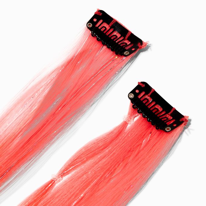 Orange Ombré Faux Hair Clip In Extensions - 2 Pack