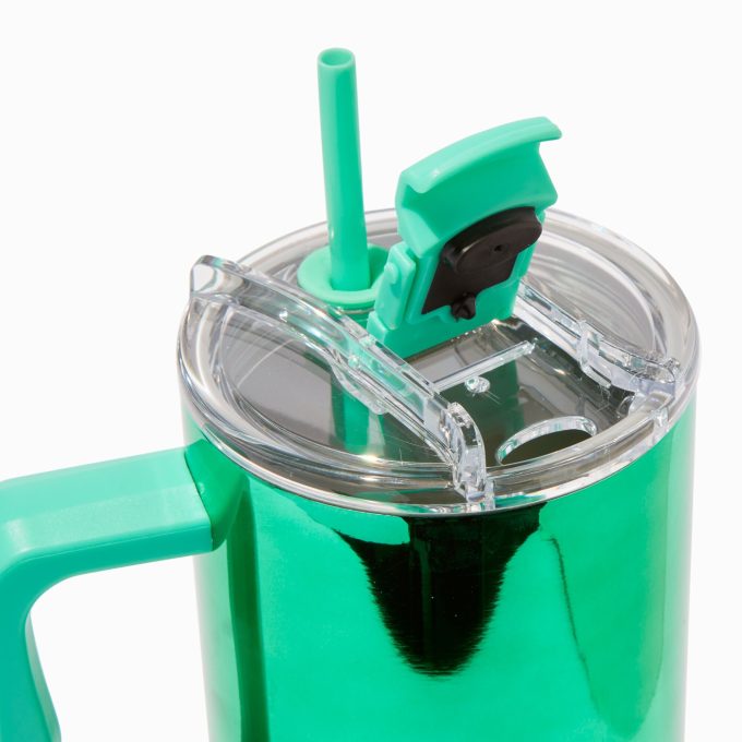 Green Chrome Stainless Steel Handled Tumbler