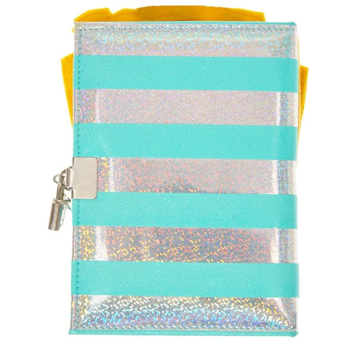 Retro Holographic Fries Lock Diary
