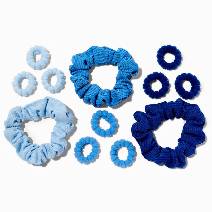 Blue Ice Cream Hair Ties & Scrunchies - 12 Pack