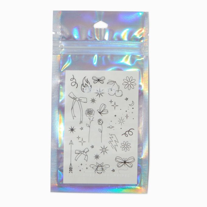 Black & White Icon Temporary Tattoos