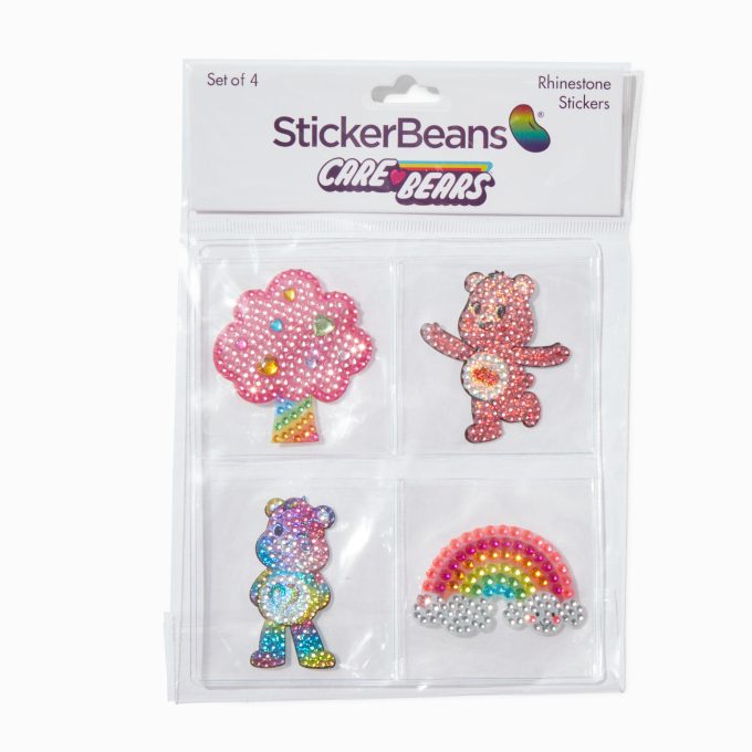 StickerBeans® x Care Bears™ Rainbow Rhinestone Sticker Set - 4 Pack