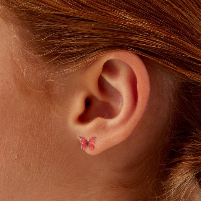 Bright Butterfly Stud Earrings - 9 Pack