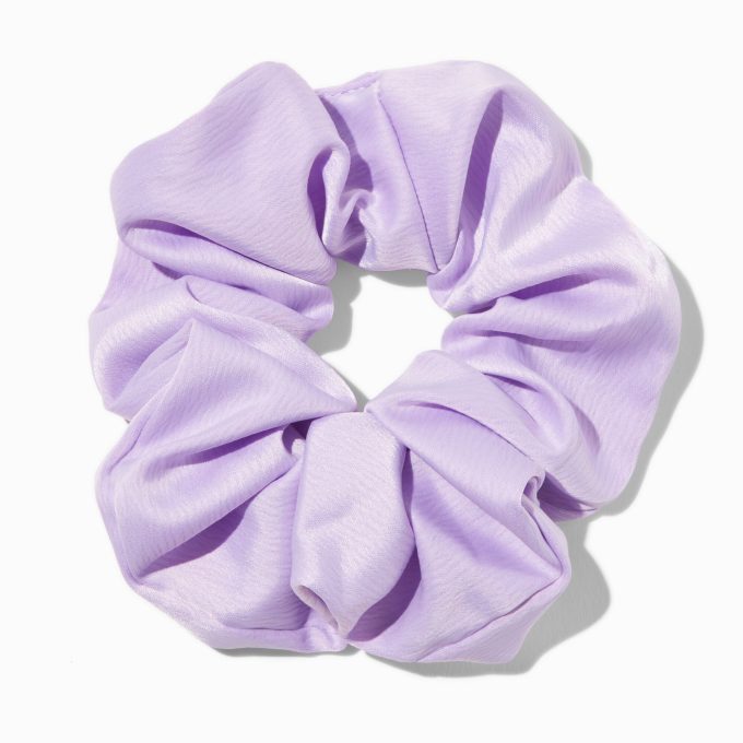 Lilac Satin Hair Scrunchie
