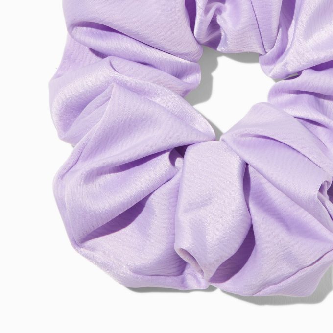 Lilac Satin Hair Scrunchie