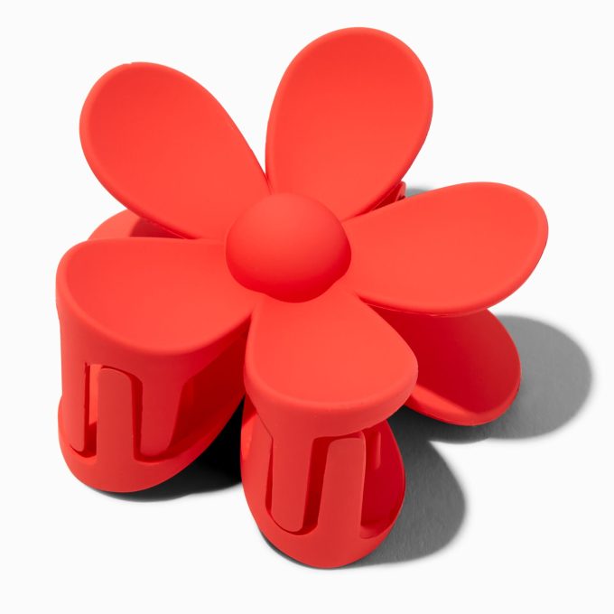 Coral Flower Medium Hair Claw