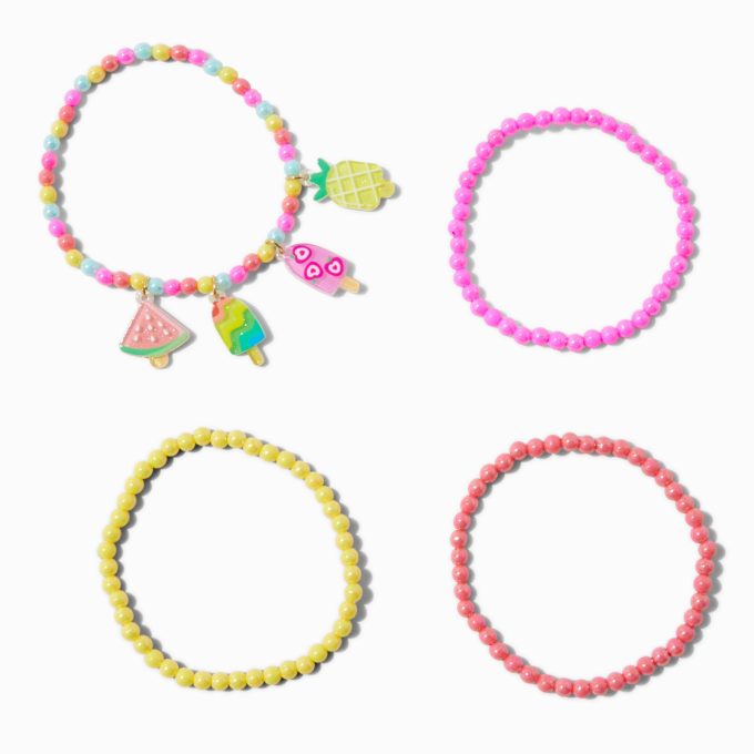 Claire's Club Bright Ice Pop Stretch Bracelets - 4 Pack
