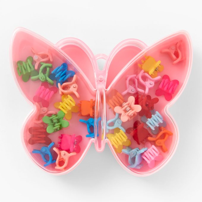 Claire's Club Rainbow Butterfly Mini Hair Claws - 20 Pack