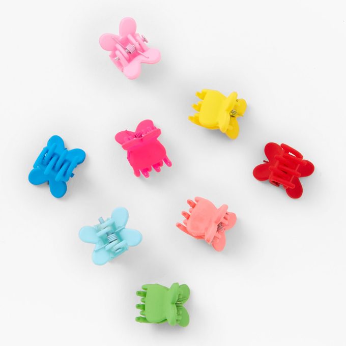 Claire's Club Rainbow Butterfly Mini Hair Claws - 20 Pack