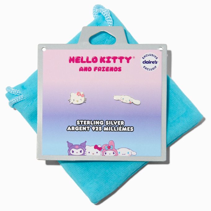 Hello Kitty® And Friends Claire's Exclusive Sterling Silver Cinnamoroll™ & Hello Kitty® Enamel Stud Earrings