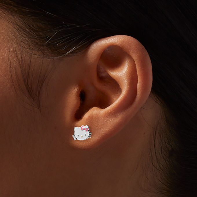 Hello Kitty® And Friends Claire's Exclusive Sterling Silver Cinnamoroll™ & Hello Kitty® Enamel Stud Earrings