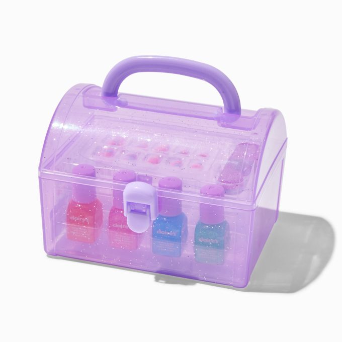Claire's Club Purple Nail Kit Treasure Chest