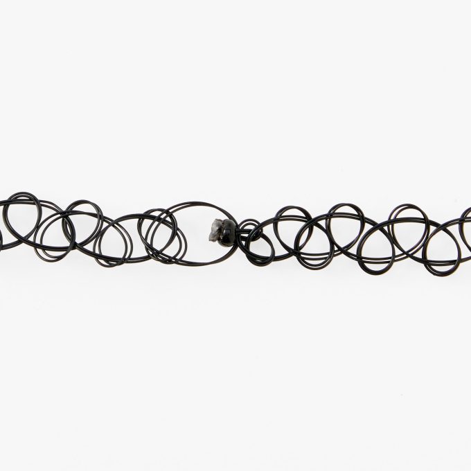 Black Cat Mood Tattoo Choker Necklace