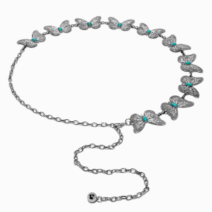 Silver Butterfly & Turquoise Belt