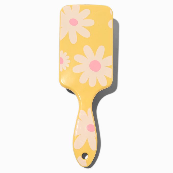 Yellow Daisy Paddle Hair Brush