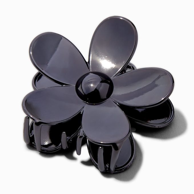Hematite Flower Medium Hair Claw