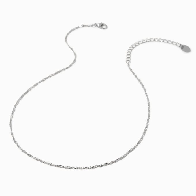 Silver Delicate Twisted Necklace