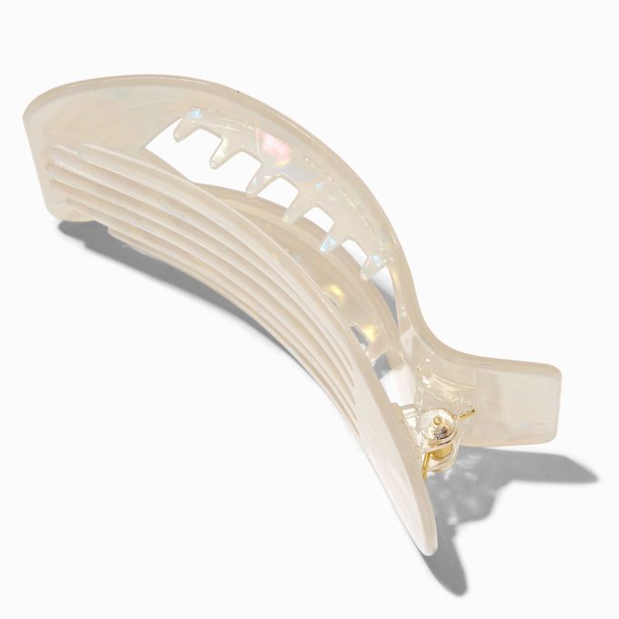 Ivory Marble Yoga Hair Claw