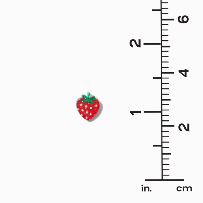 Strawberry Glitter Stud Earrings