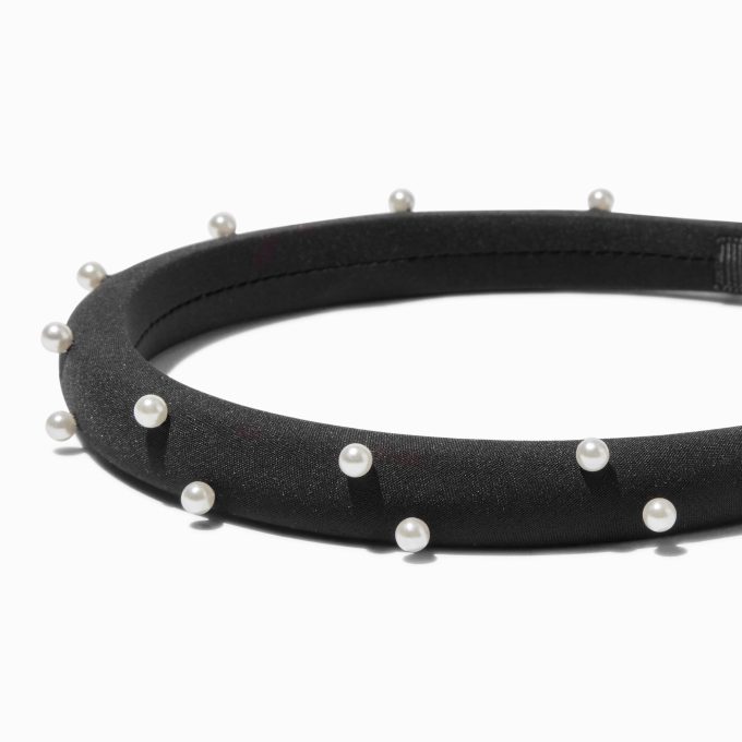 Black Pearl Embellished Headband