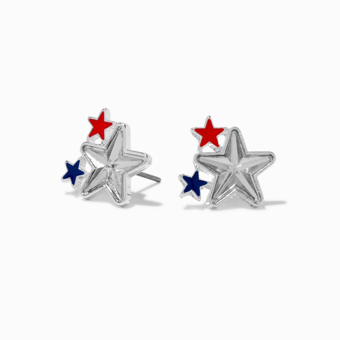 Stars & Stripes Starburst Stud Earrings