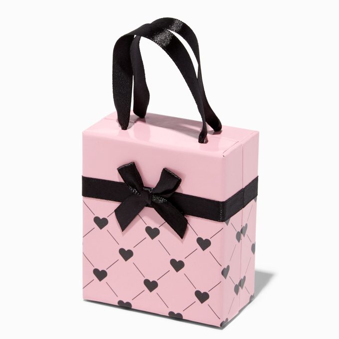 Medium Pink Heart Quilted Gift Box