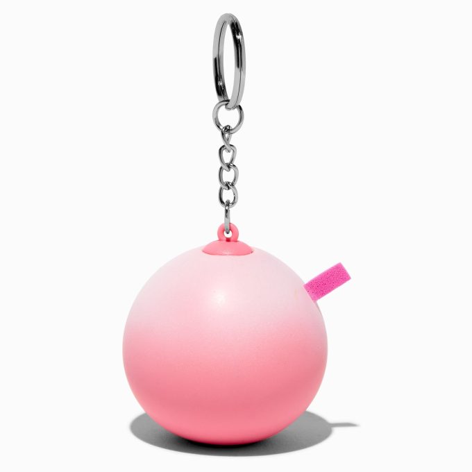 Pink Bubble Tea Stress Ball Keychain