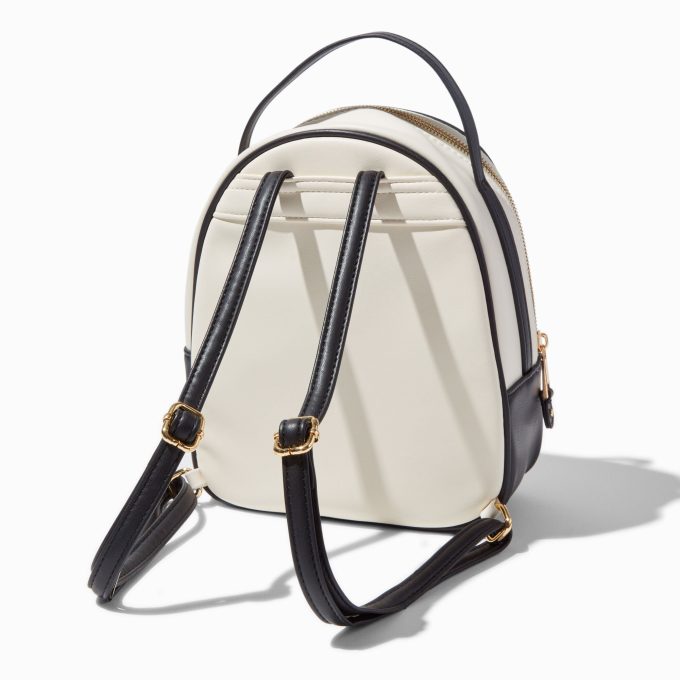 Bow & White Quilted Coquette Small Backpack