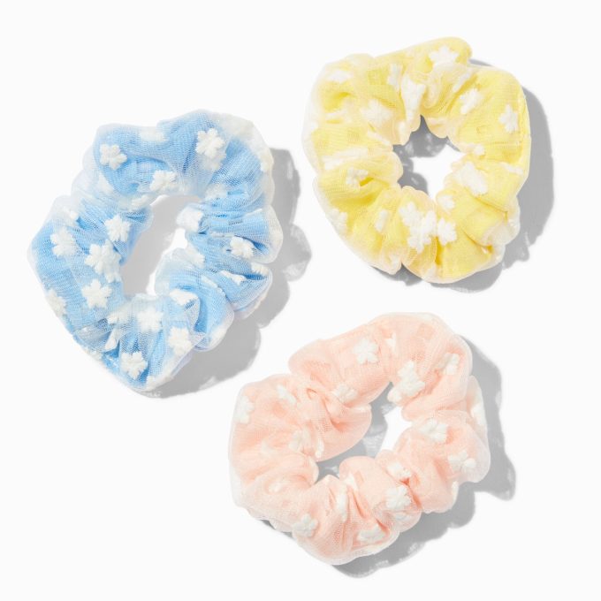 Claire's Club Daisy Scrunchies - 3 Pack