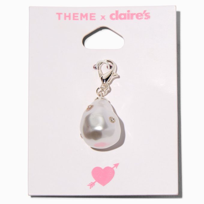T H E M E x Claire's Silver-tone Crystal Pearl Charm