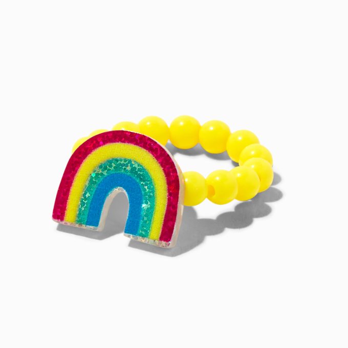 Claire's Club Critter Charm Beaded Stretch Rings - 5 Pack