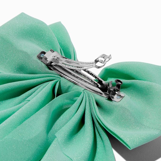 Mint Green Long Tail Hair Bow Clip