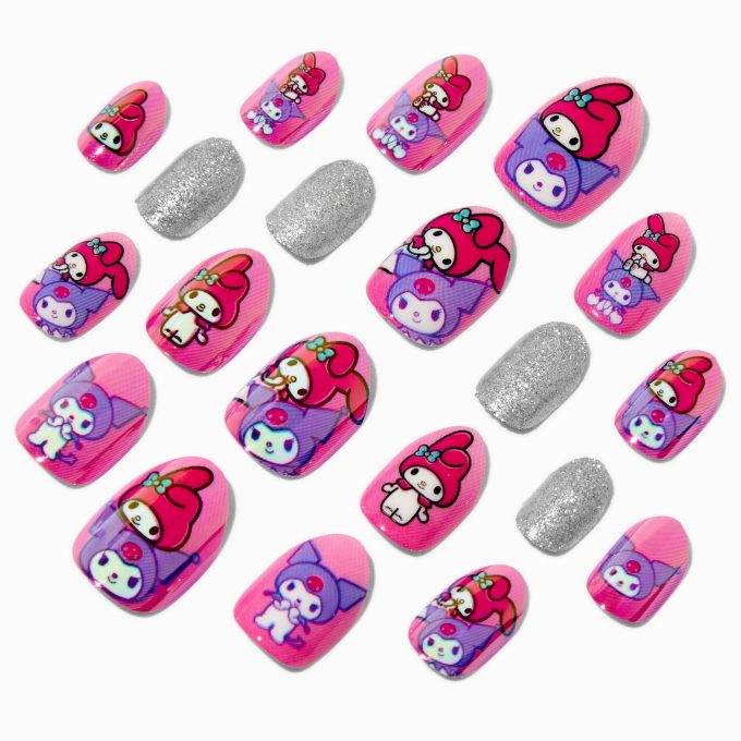 Sanrio® Claire's Exclusive My Melody™ & Kuromi™ Stiletto Press On Faux Nail Set - 20 Pack