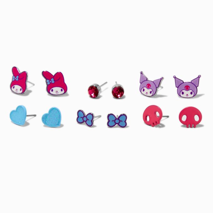 Sanrio® Claire's Exclusive My Melody™ & Kuromi™ Stud Earrings - 6 Pack