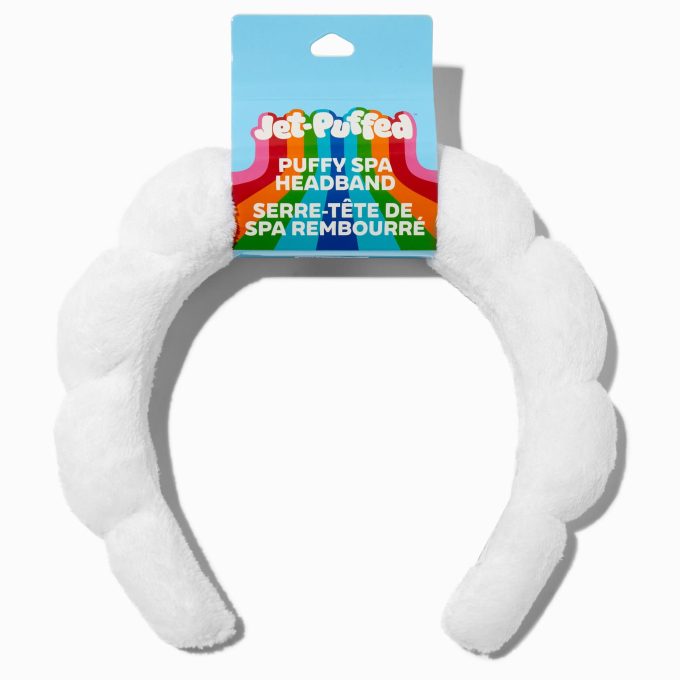 Jet-Puffed™ White Puffy Spa Headband