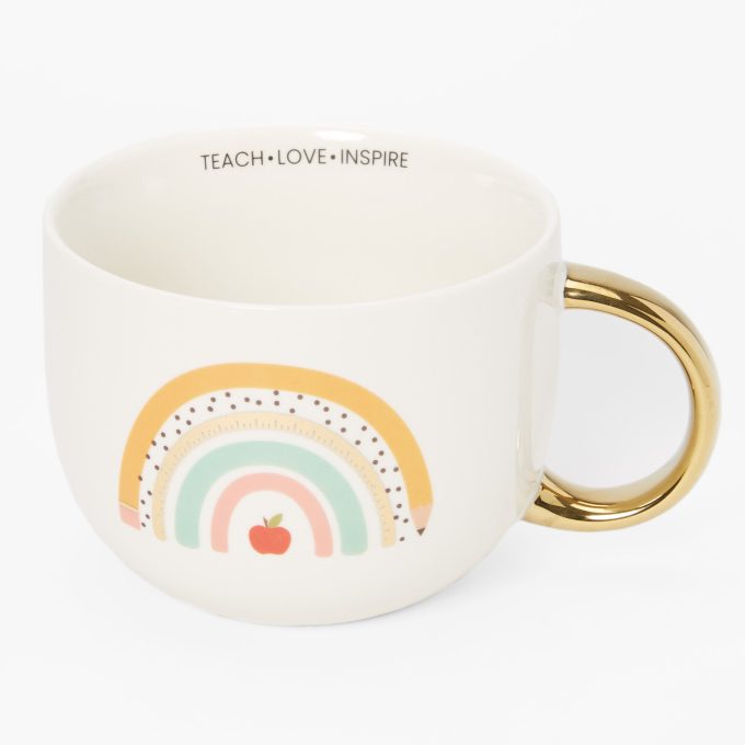 Teach Love Inspire Rainbow Ceramic Mug