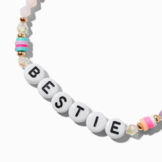 Best Friends ''Bestie'' Beaded Stretch Bracelets - 2 Pack