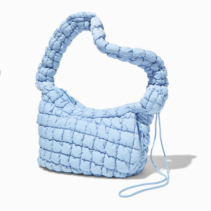 Blue Puffy Sling Shoulder Bag