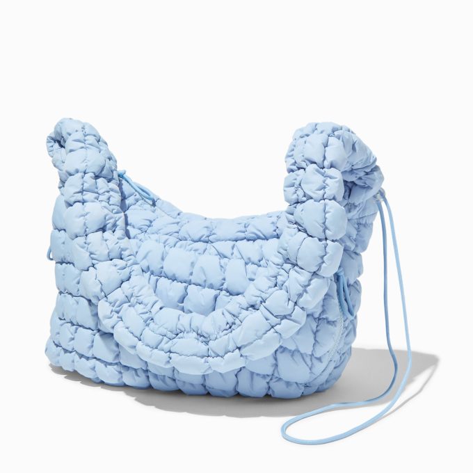 Blue Puffy Sling Shoulder Bag