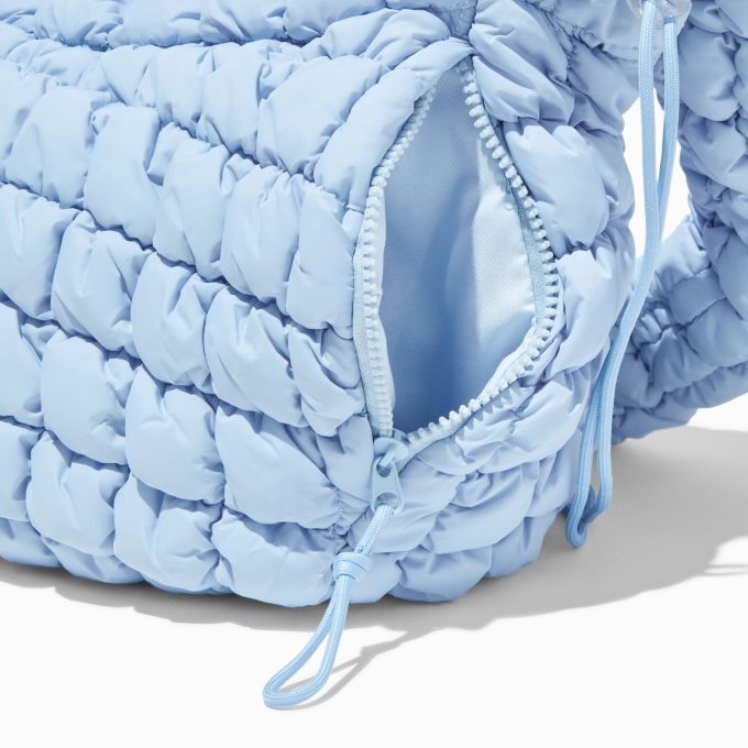 Blue Puffy Sling Shoulder Bag