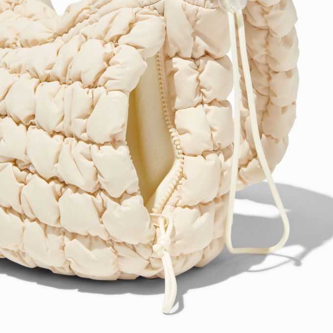 Ivory Puffy Sling Shoulder Bag