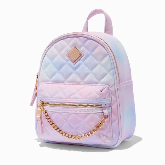 Pastel Ombré Quilted Small Backpack