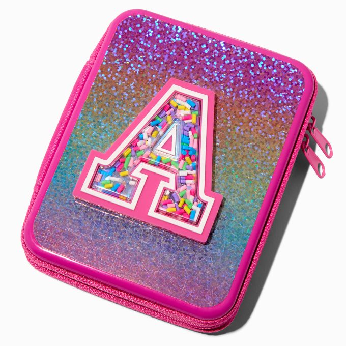 Shaker Initial Makeup Tin - A