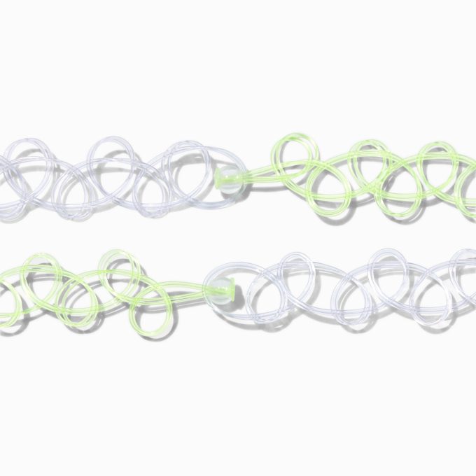 Best Friends Pulse Butterfly Tattoo Choker Necklaces - 2 Pack