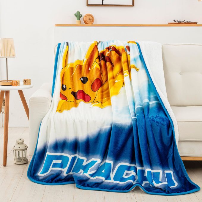 Pokémon™ Pikachu Oversized Silk Touch Sherpa Throw Blanket