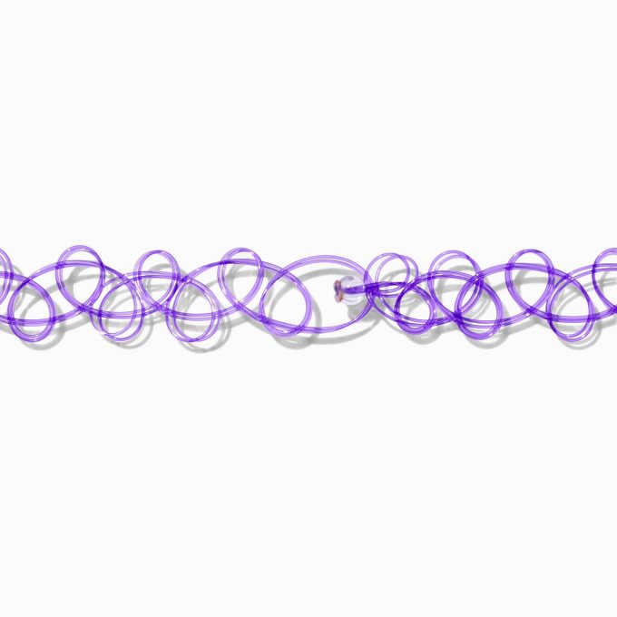 Purple Charm Tattoo Choker Necklace