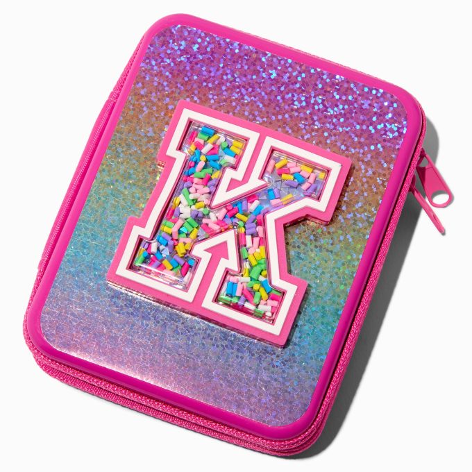 Shaker Initial Makeup Tin - K