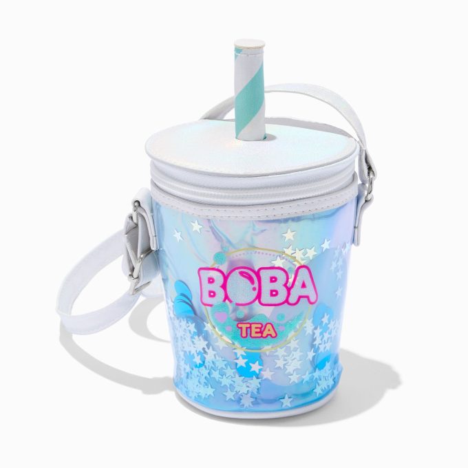 Claire's Club Boba Tea Shaker Crossbody Bag