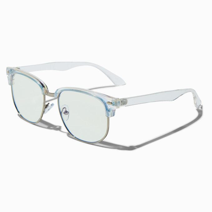 Solar Blue Light Reducing Light Blue Clear Lens Frames